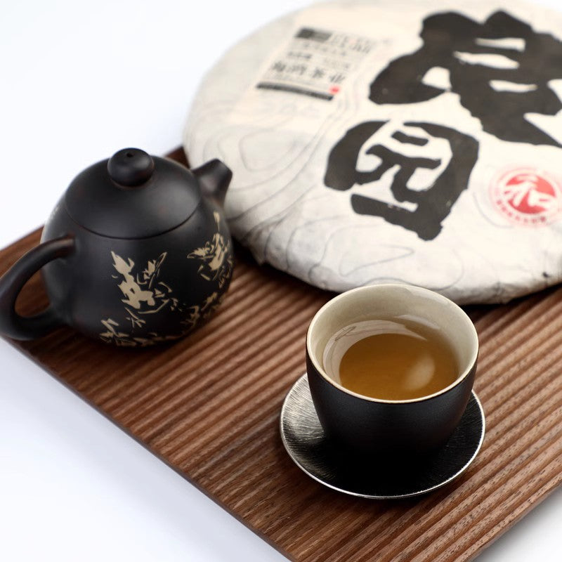 2021年(生)“梁园”普洱茶饼400克
